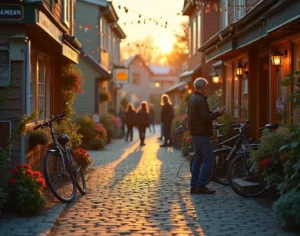 bild på gata i småstad